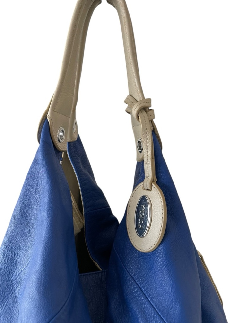 Blue Leather Hobo Shoulder Bag by Furla - Picture 2 of 8